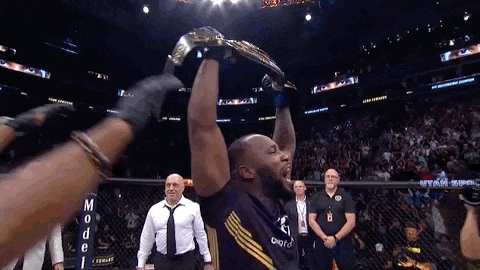 Leon Edwards Showing Off Championship Belt GIF