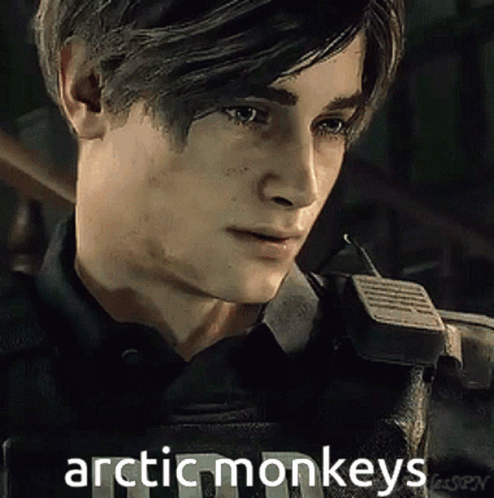 Leon Kennedy Arctic Monkeys GIF
