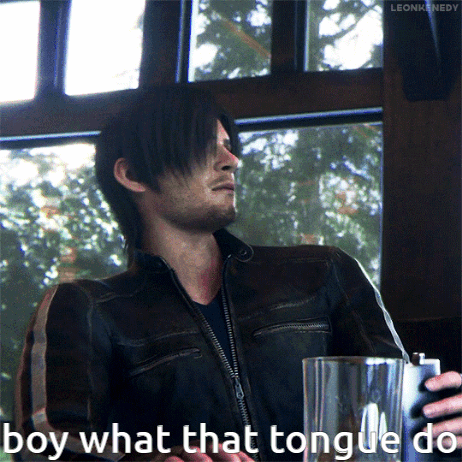 Leon Kennedy Boy What That Tongue Do GIF