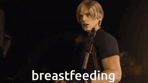 Leon Kennedy Breastfeeding GIF