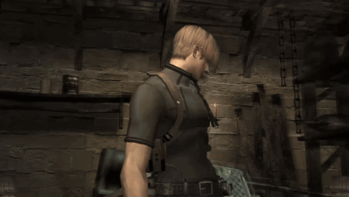 Leon Kennedy Calling On Huge Phone GIF