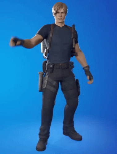 Leon Kennedy Fortnite Character No Hand Sign GIF