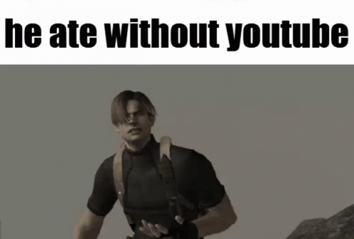 Leon Kennedy He Ate Without Youtube GIF