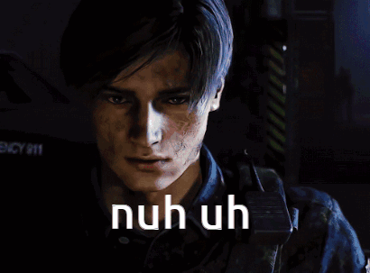 Leon Kennedy Nuh Uh GIF