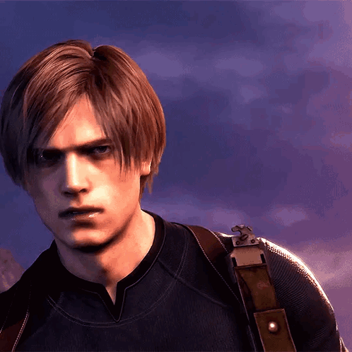 Leon Kennedy Serious Face Looking GIF