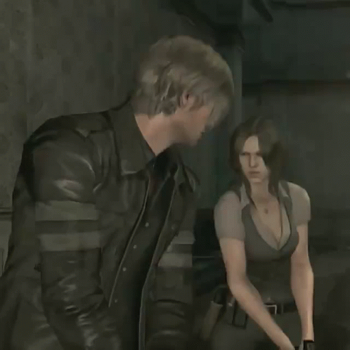 Leon Kennedy Thumbs Up To Helena Harper GIF