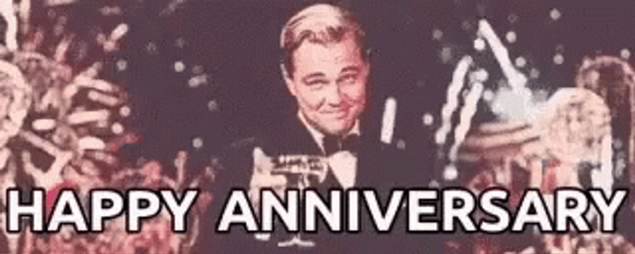 Leonardo De Carpio Celebrate Funny Happy Anniversary GIF