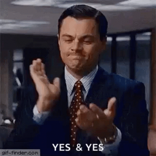 Leonardo Dicaprio Clapping Yes Yes GIF