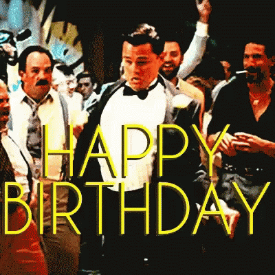 Leonardo Dicaprio Dancing Happy Birthday GIF