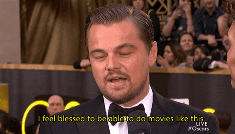 Leonardo Dicaprio Feeling Blessed To Do Movies GIF