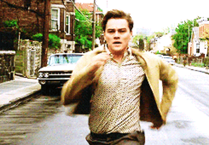 Leonardo DiCaprio Running GIF