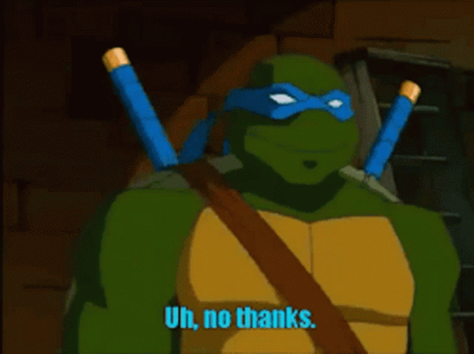 Leonardo No Thank You Response GIF