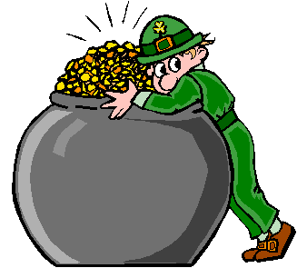 Leprechaun Protecting Pot Of Gold GIF
