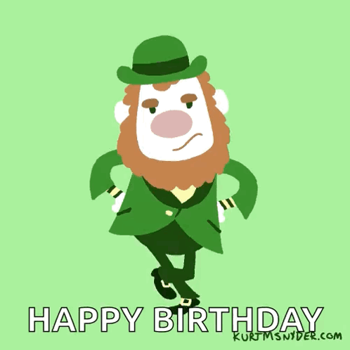 Leprechaun Saying Happy Birthday GIF