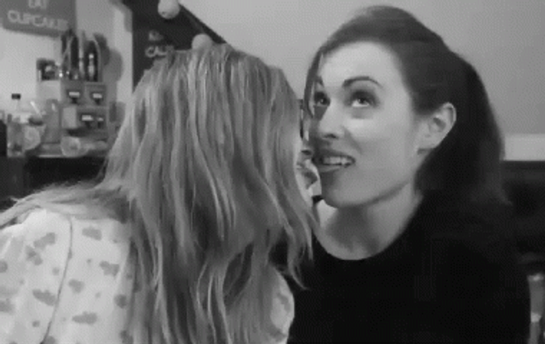 Lesbians Licking Tongue GIF
