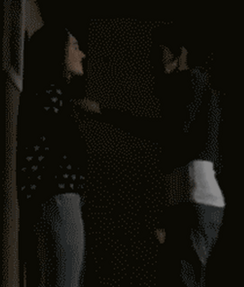 Lesbians Pinning On Wall And Kissing GIF