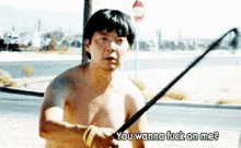 Leslie Chow Ready To Fight GIF