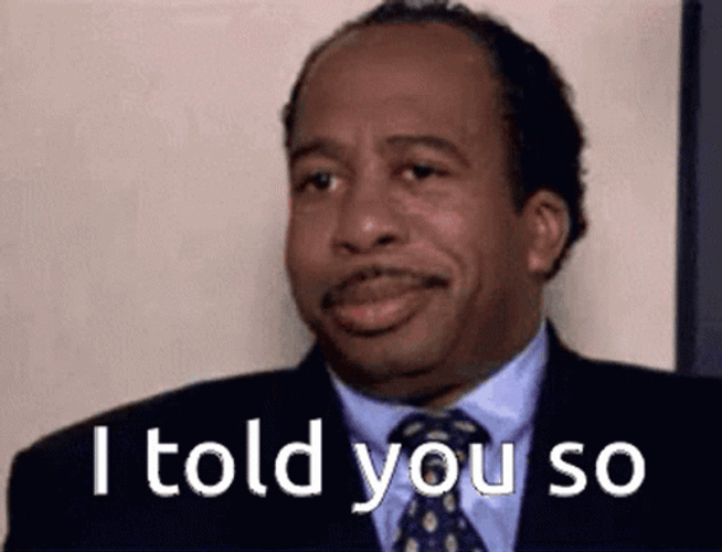 Leslie David Baker I Told You So GIF