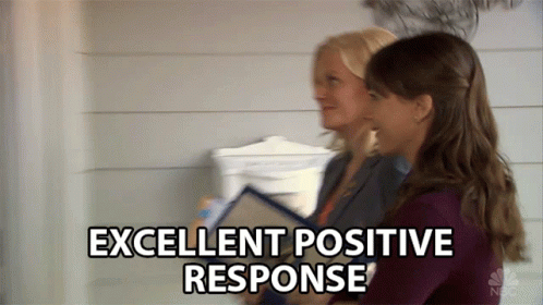 Leslie Knope Excellent Positive Response GIF