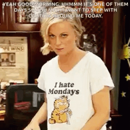 Leslie Knope Hates Manic Monday GIF