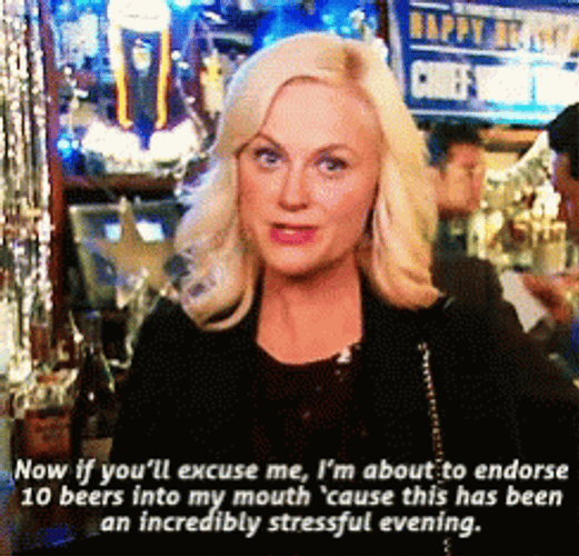 Leslie Knope Stressed GIF