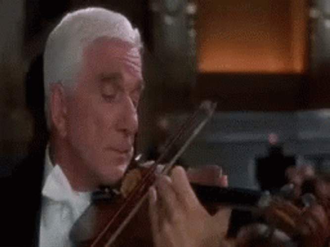 Leslie Nielsen Worlds Smallest Violin GIF