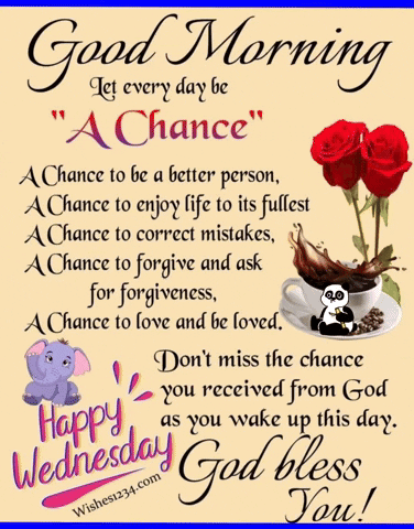 Let Everyday A Chance Happy Blessed Wednesday GIF