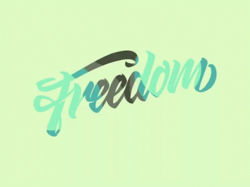 Let Freedom Ring Minimalist Digital Art GIF