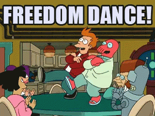 Let Freedom Ring Philip J Fry Freedom Dance GIF