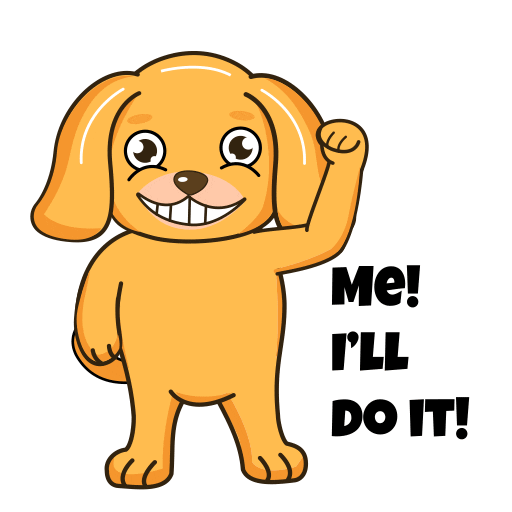 Let Me Do It For You Cartoon Puppy GIF