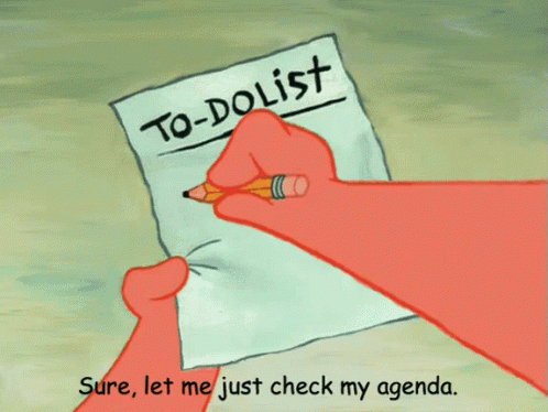 Let Me Just Check My Agenda GIF