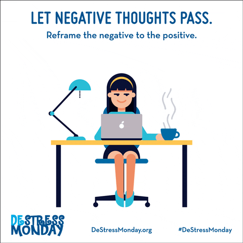 Let Negative Thoughts Pass Have A Positive Monday GIF