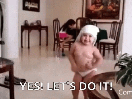 Let's Do This Cute Baby Dancing GIF