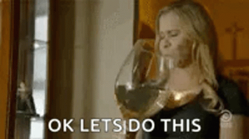 Let's Do This Schumer Giant Glass GIF