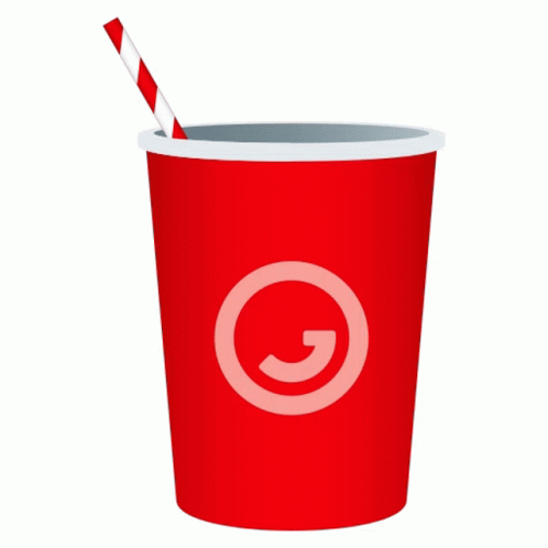 Let's Drink On Red Cup With Straw GIF