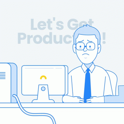 Let's Get Productive Bang Head On Desk GIF