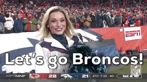 Let's Go Broncos Cheer GIF