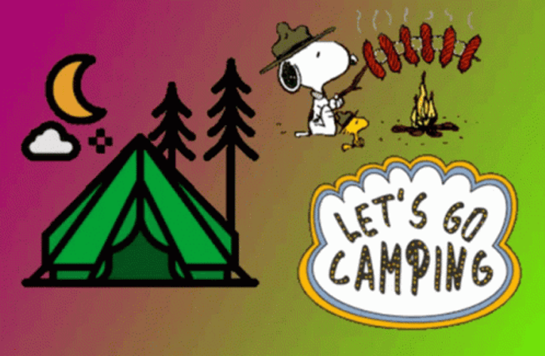 Let's Go Camping Mobile Art GIF