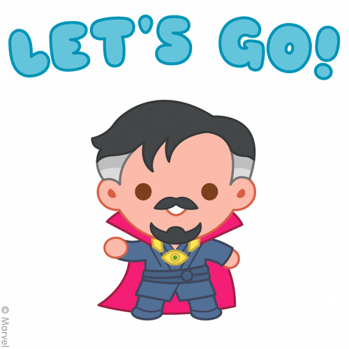 Let's Go Dr. Strange Cartoon Chibbi GIF