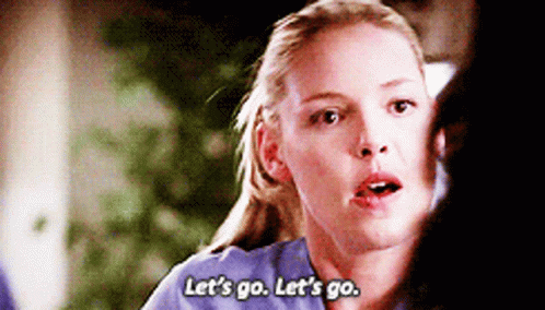 Let's Go Izzie Stevens GIF