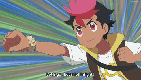 Let's Go Lucario Infight Cartoon GIF