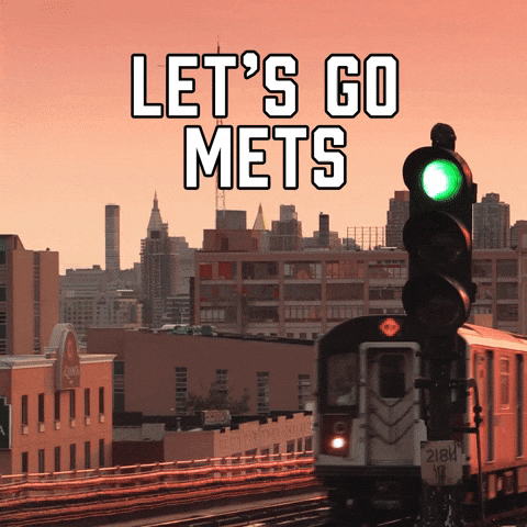 Let's Go Mets Train Passing By GIF