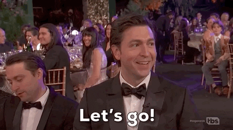Let's Go Nicholas Braun GIF