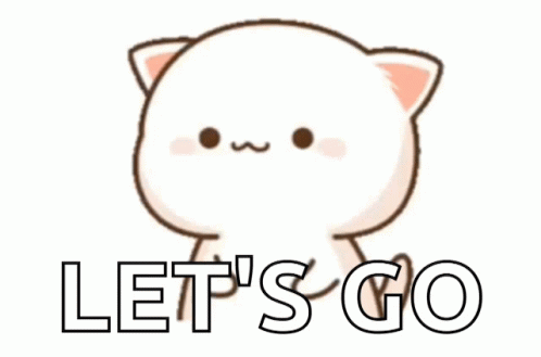 Let's Go Peach Cat GIF