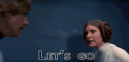 Let's Go Princess Leia Star Wars GIF