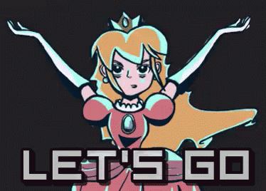 Let's Go Princess Peach GIF