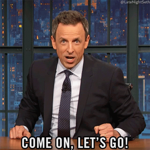 Let's Go Seth Meyers GIF