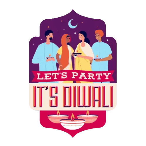 Let's Party Diwali Sign