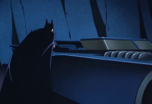 Let's Ride Batman Getting On His Batmobile GIF