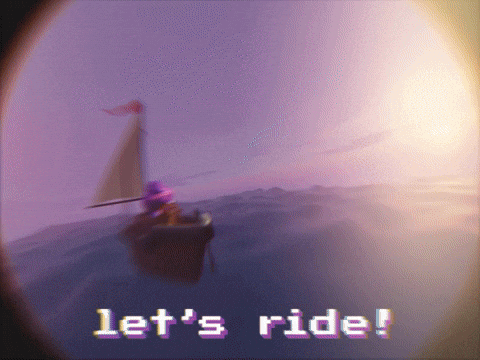 Let's Ride Fish On A Boat GIF